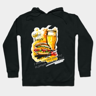 Hamburgers and beer Hoodie